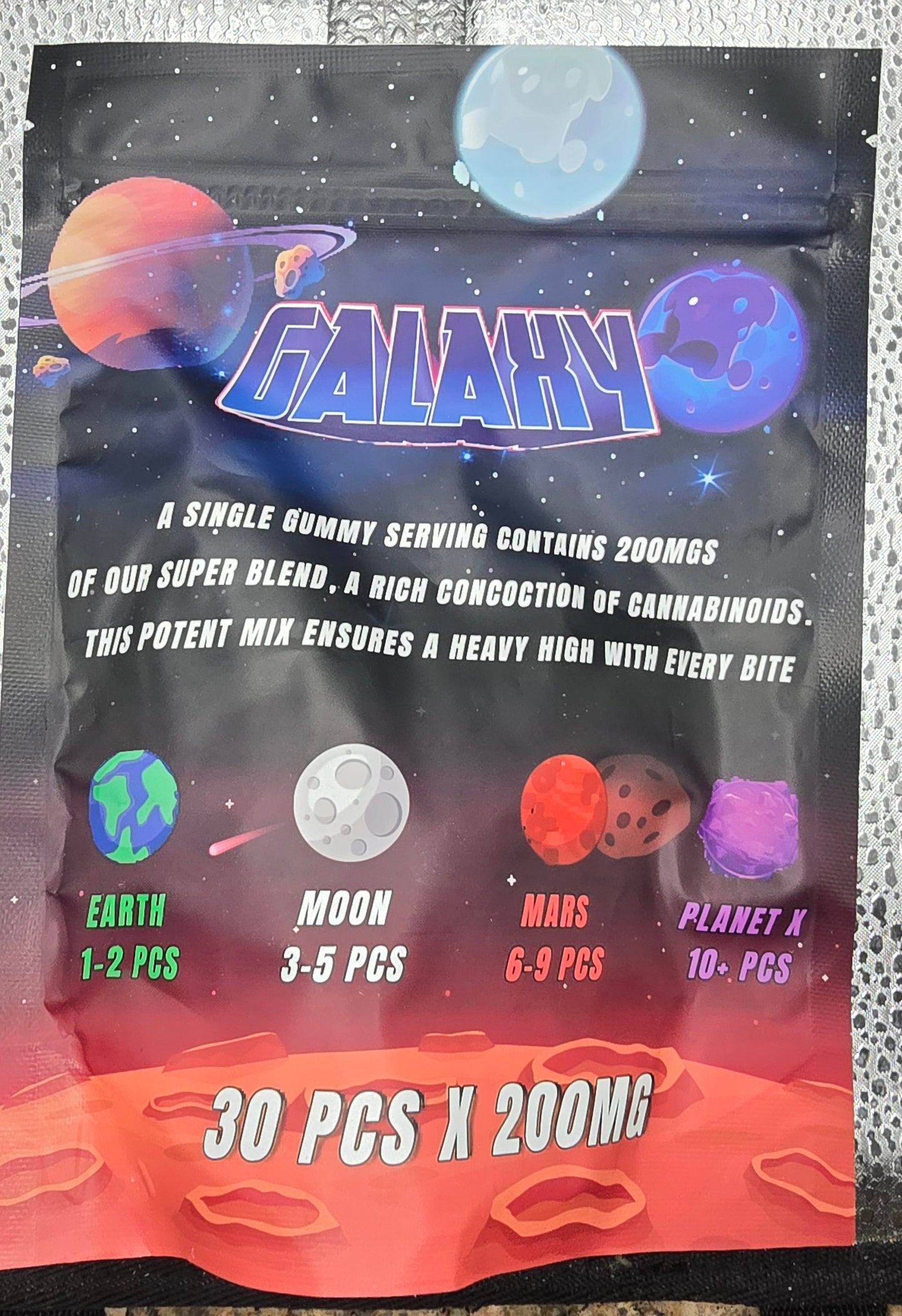 6000 mg 30x200mg Galaxy Party Pack